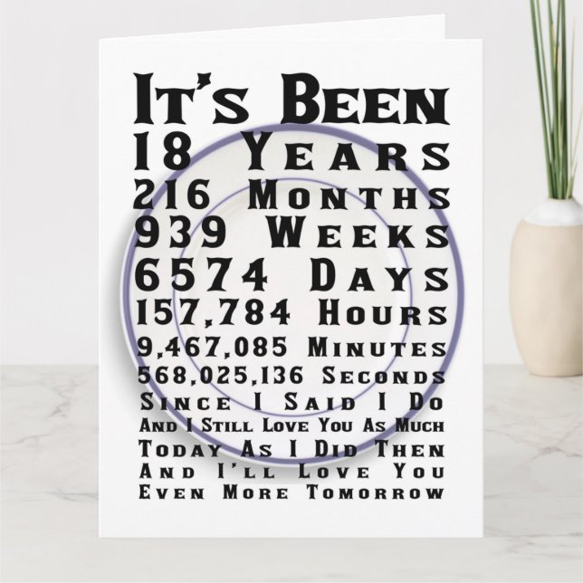 Cartão Feliz aniversário de casamento do Porcelain (Frente)