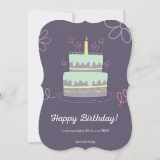 Cartão Feliz aniversário de cumprimentos de seu amigo