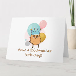 Cartão Feliz Aniversário de Feliz Aniversário de Batata E