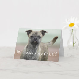 Cartão Feliz Aniversário de Feliz Cão de Raça Mistura