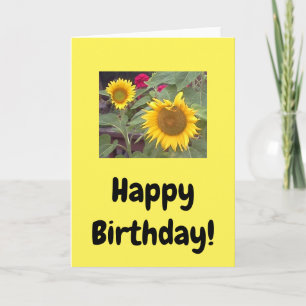Cartão Feliz aniversário de girassol!