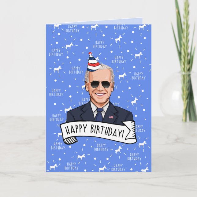 Cartão Feliz Aniversário de Joe Biden (Frente)