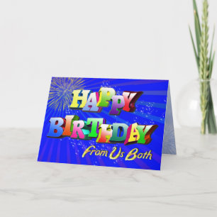 Cartão Feliz aniversário de nós dois