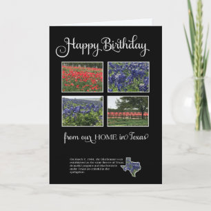 Cartão Feliz aniversário de nossa casa no Texas