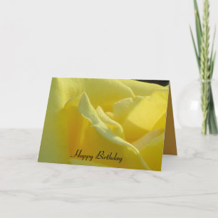 Cartão Feliz aniversário de Rosa Amarela