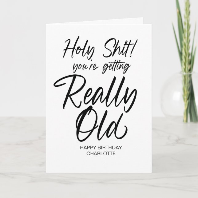 Cartão Feliz Aniversário de Rude Feliz Aniversário Engraç (Frente)