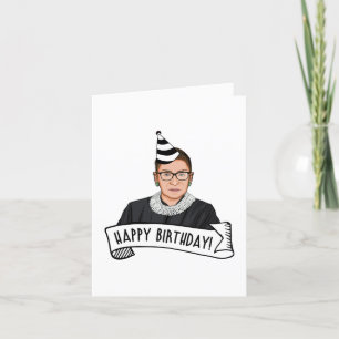 Cartão Feliz Aniversário de Ruth Bader Ginsburg