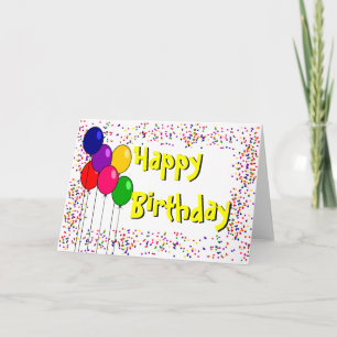 Cartão Feliz Aniversário de Saudações