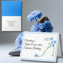 Feliz aniversário de setembro prima Flores de Aste