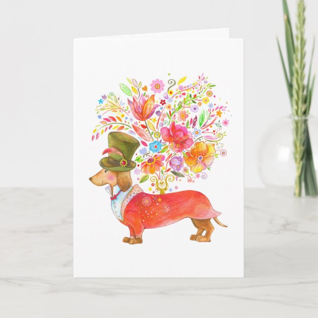 Cartão Feliz aniversario! De seu cavalheiro leal (Frente)