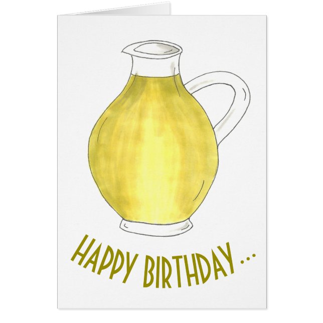 Cartão Feliz Aniversário De Todo O Azeite Italiano Dos Eu (Frente)