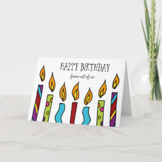 Cartão Feliz Aniversário de Todos Nós