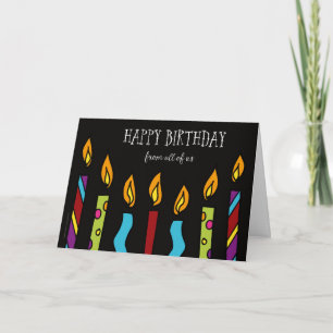 Cartão Feliz Aniversário de Todos Nós