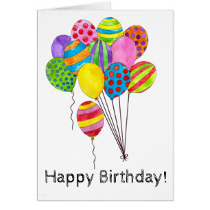Cartão Feliz aniversário de um monte de balões