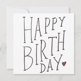 Cartão Feliz Aniversário Desenhado à Mão