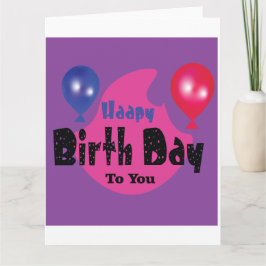 Cartão Feliz Aniversário – Design de Festa de Celebração
