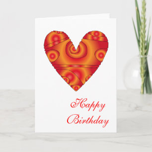 Cartão "Feliz Aniversário" Design do Coração