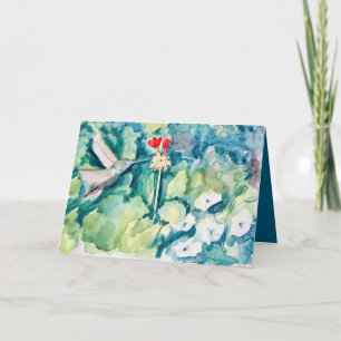 Cartão Feliz Aniversário Deus Abençoe Você Beija-Flor Flo