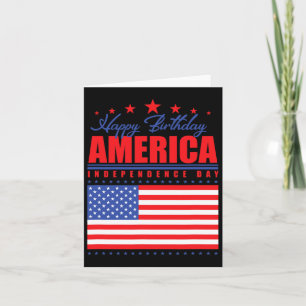Cartão Feliz aniversário Dia da Independência da América