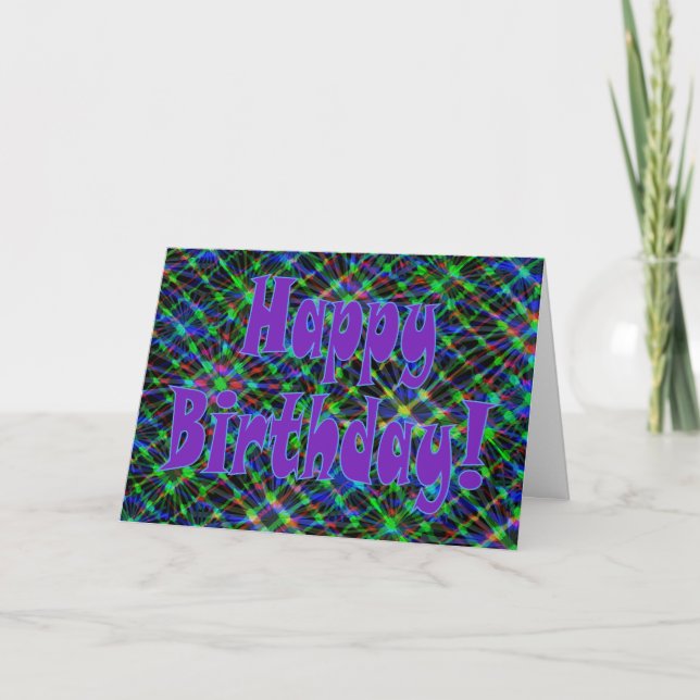 Cartão Feliz aniversário! Diga Com Flair! (Frente)