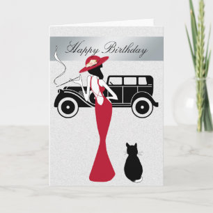 Cartão Feliz Aniversário Diva Card Elegante Mulher Legist