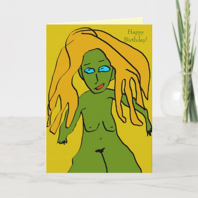 Cartão Feliz aniversário divertido! (Frente)