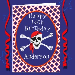 Cartão Feliz Aniversário Divertido da Idade Pirata