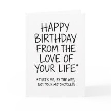 Feliz aniversário do Amor da Sua Vida Moto engraça