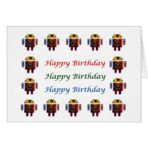 Cartão Feliz aniversario do ANDROID de HappyBirthday