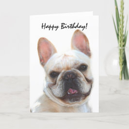 Cartão Feliz Aniversário do Bolldog Francês