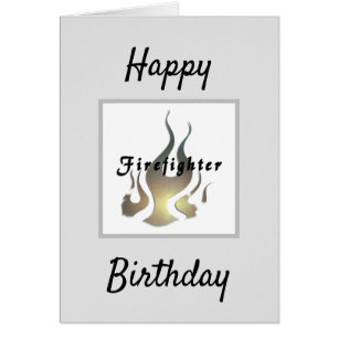 Cartão Feliz Aniversário do Bombeiro