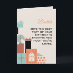 Cartão Feliz Aniversário do Brother Card<br><div class="desc">Este feliz design de aniversário é perfeito para um pai,  irmão,  tio,  amigo ou chefe. Diga feliz aniversário em estilo com este design moderno e simples.</div>