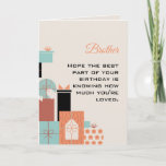 Cartão Feliz Aniversário do Brother Card<br><div class="desc">Este feliz design de aniversário é perfeito para um pai,  irmão,  tio,  amigo ou chefe. Diga feliz aniversário em estilo com este design moderno e simples.</div>