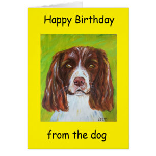 Cartão Feliz aniversário do cachorro