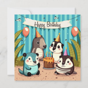 Cartão Feliz Aniversário do Costume