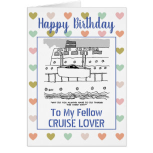 Cartão Feliz Aniversário do Cruise Lover