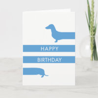 Feliz Aniversário do Dachshund Azul Engraçado