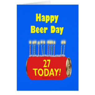 Cartão Feliz aniversário do Dia da Cerveja