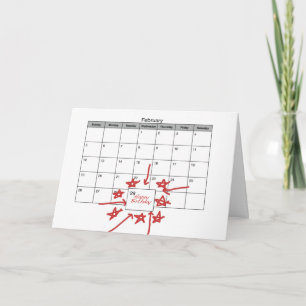 Cartão Feliz Aniversário do Dia do Salto