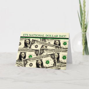 Cartão Feliz Aniversário do Dia Nacional do Dólar