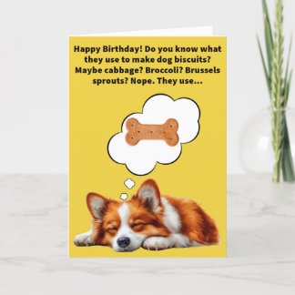Cartão Feliz aniversário do Funny Pun Collie Flour