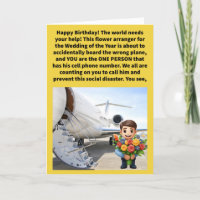 Feliz Aniversário do Funny Pun Florist Flyers