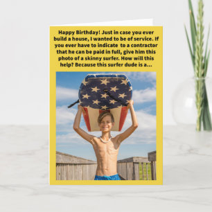 Cartão Feliz aniversário do Funny Pun Lean Waver