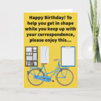 Feliz Aniversário do Funny Pun Stationery Bike
