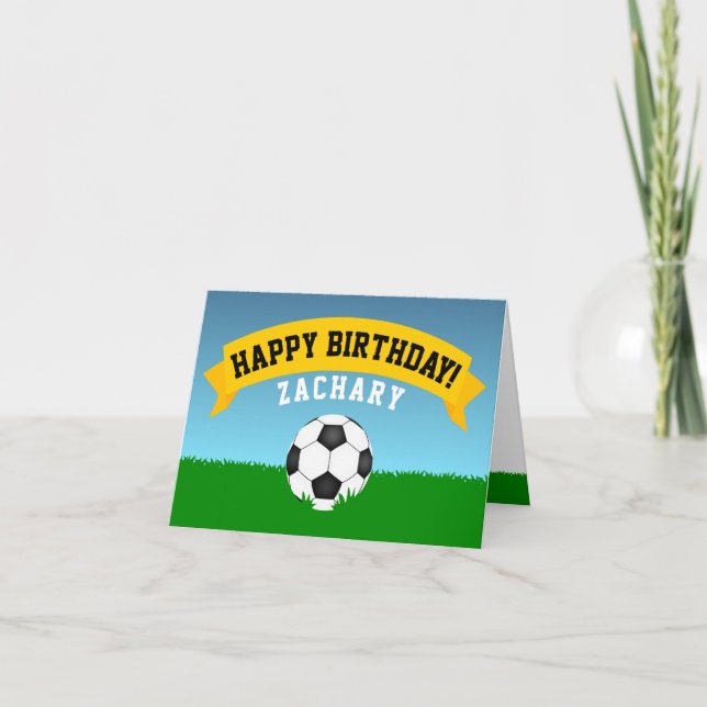 Cartão Feliz Aniversário do Futebol (Frente)