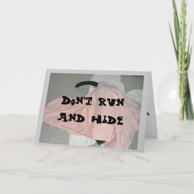 Cartão Feliz aniversário do gato (Frente)