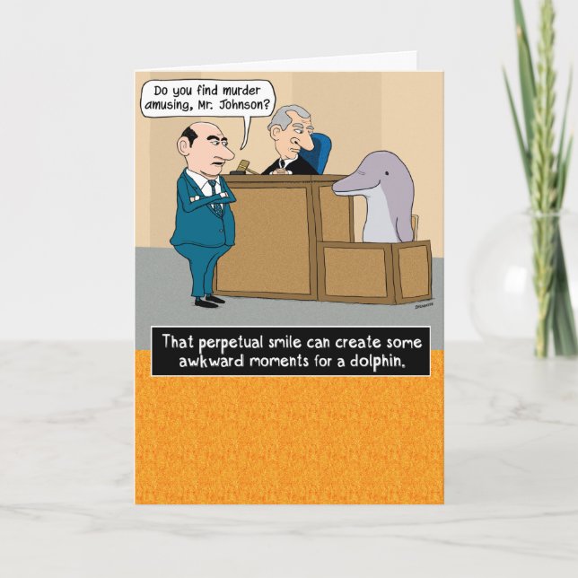 Cartão Feliz Aniversário do Golfinho (Frente)