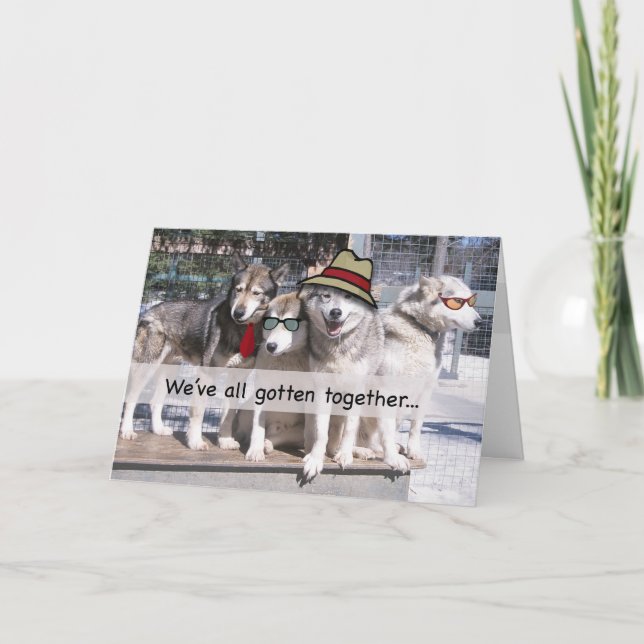 Cartão Feliz aniversario do grupo, roucos (Frente)