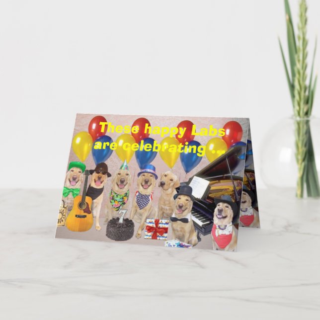 Cartão Feliz aniversário do laboratório (Frente)