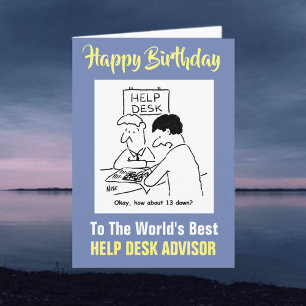 Cartão Feliz aniversário do melhor conselheiro do mundo